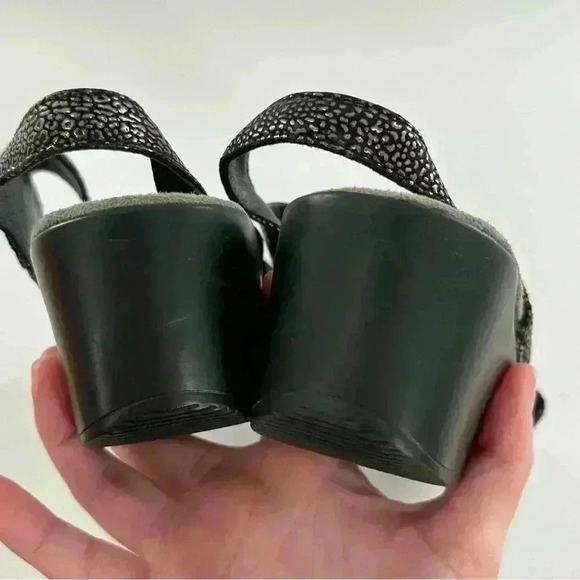 Dansko sonnet shimmer sandals 38 7.5-8 black silver orthopedic mermaid core - Picture 8 of 13